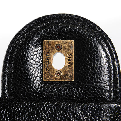 Chanel Crumpled Grained Calfskin Large Shiva Flap Black 6 of 8