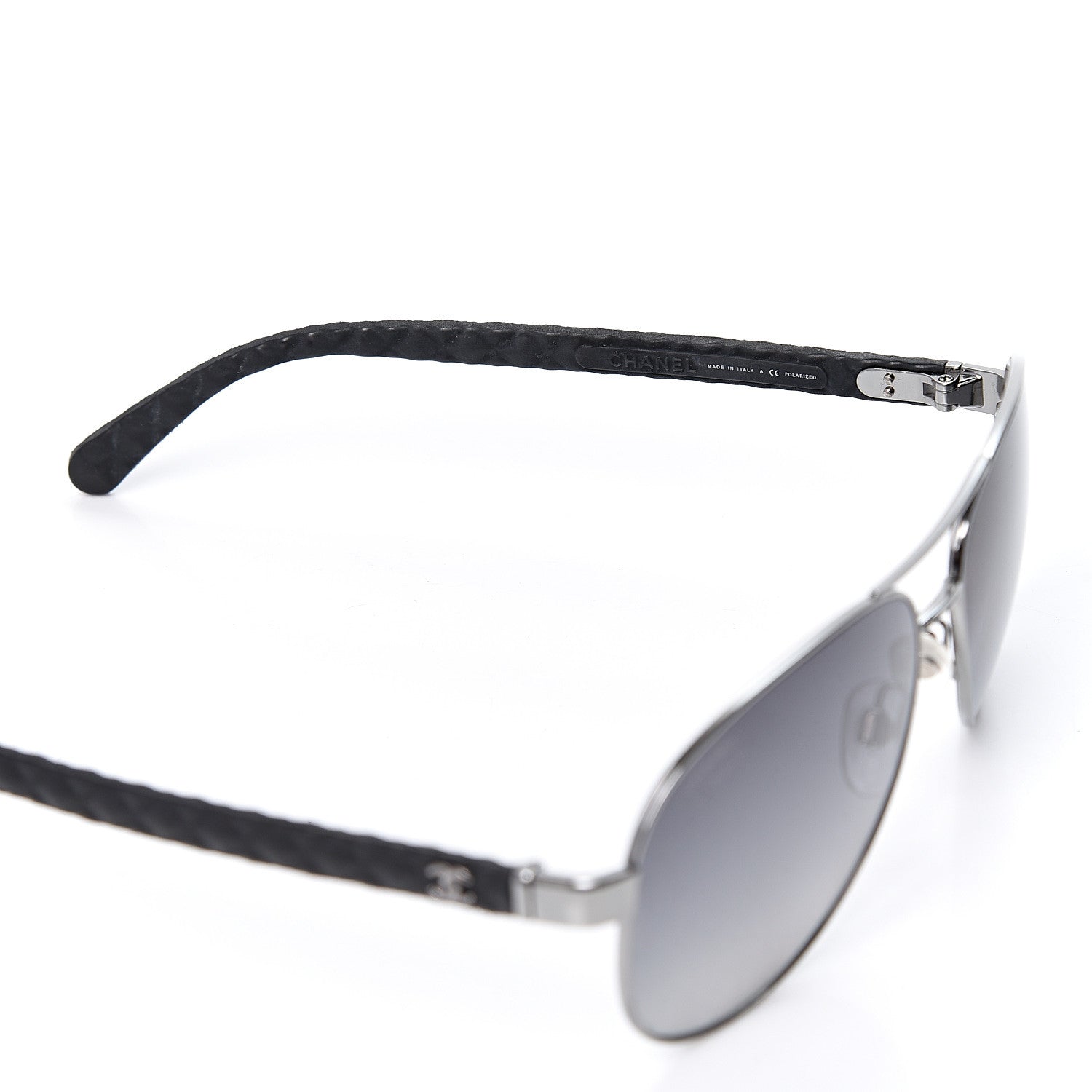Chanel Aviator Polarized Sunglasses 4204-Q Black 6 of 8