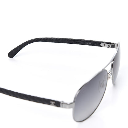 Chanel Aviator Polarized Sunglasses 4204-Q Black 6 of 8