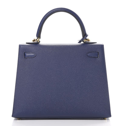 Hermes Epsom Kelly Sellier 25 Bleu Saphir 3 of 38