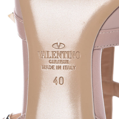 Valentino Garavani Nappa Rockstud Ankle Strap Low Heel Pumps 40 Poudre 7 of 9