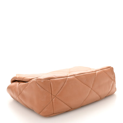 Chanel Lambskin Quilted Large Chanel 19 Flap Brown 4 of 10