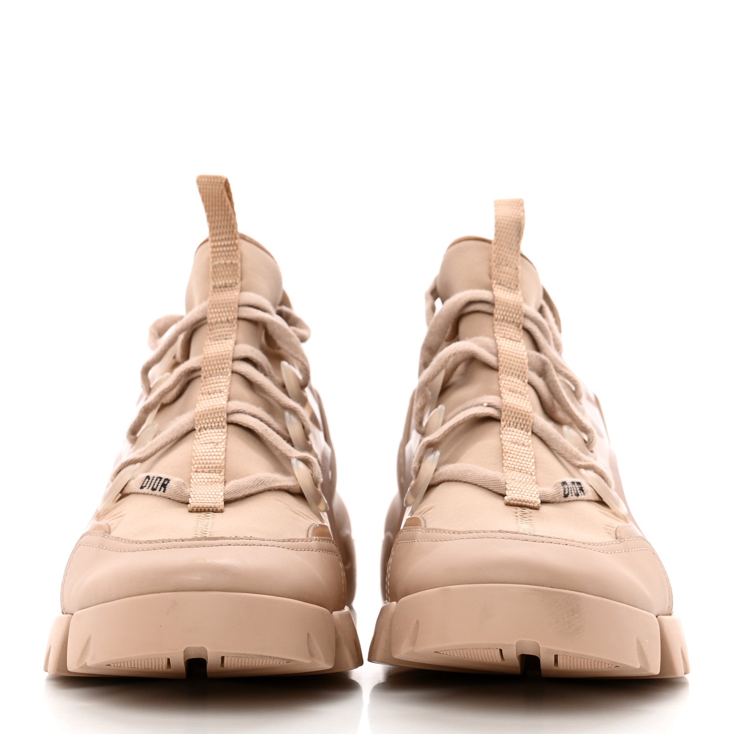 Christian Dior Neoprene Rubber Womens D-Connect Sneakers 39 Nude 2 of 23