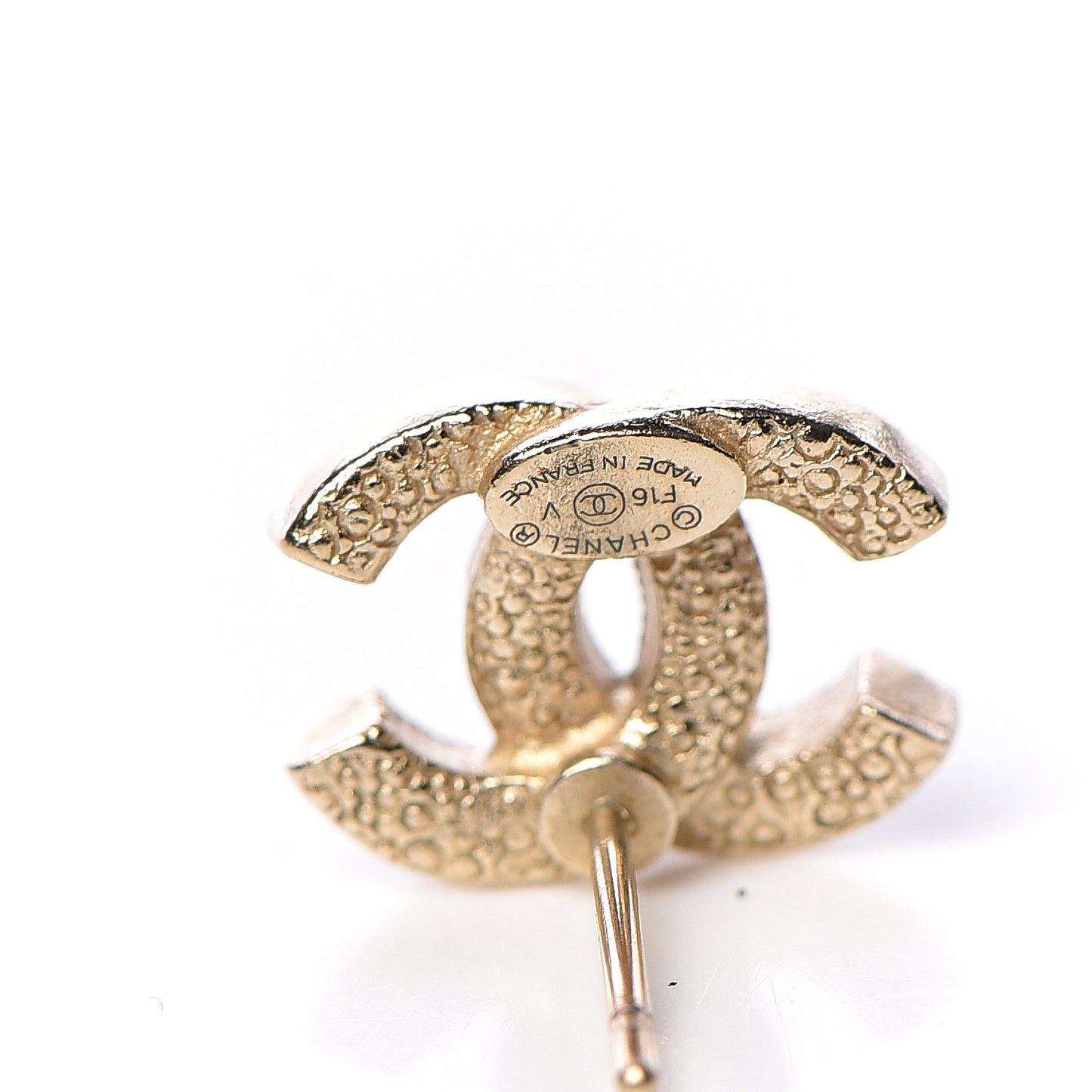 Crystal Mini CC Earrings Gold