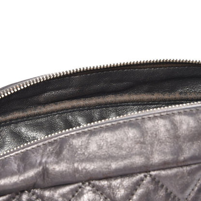 Chanel Metallic Aged Calfskin Quilted Medium Reissue Camera Case Dark Silver 9 of 10