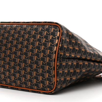 Moynat Grained Calfskin Canvas 1920 Oh! Tote Ruban MM Carbon Bronze Cognac 10 of 10