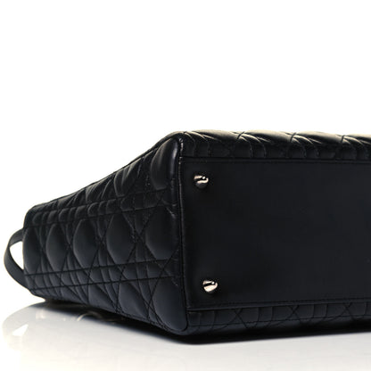 Christian Dior Lambskin Cannage Medium Lady Dior Black 8 of 9