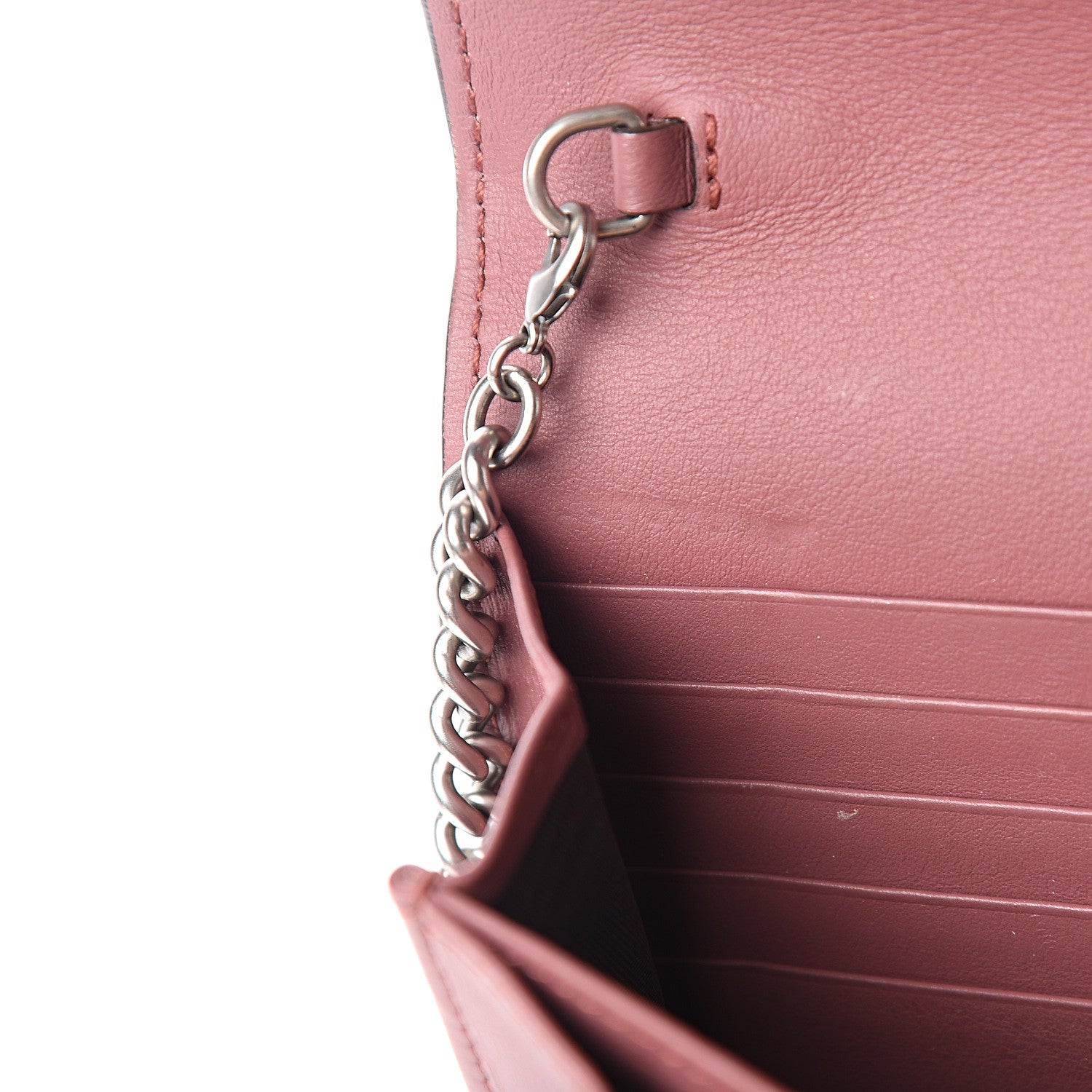 Gucci GG Supreme Monogram Blooms Mini Dionysus Chain Wallet Beige Multicolor Dry Rose 7 of 13