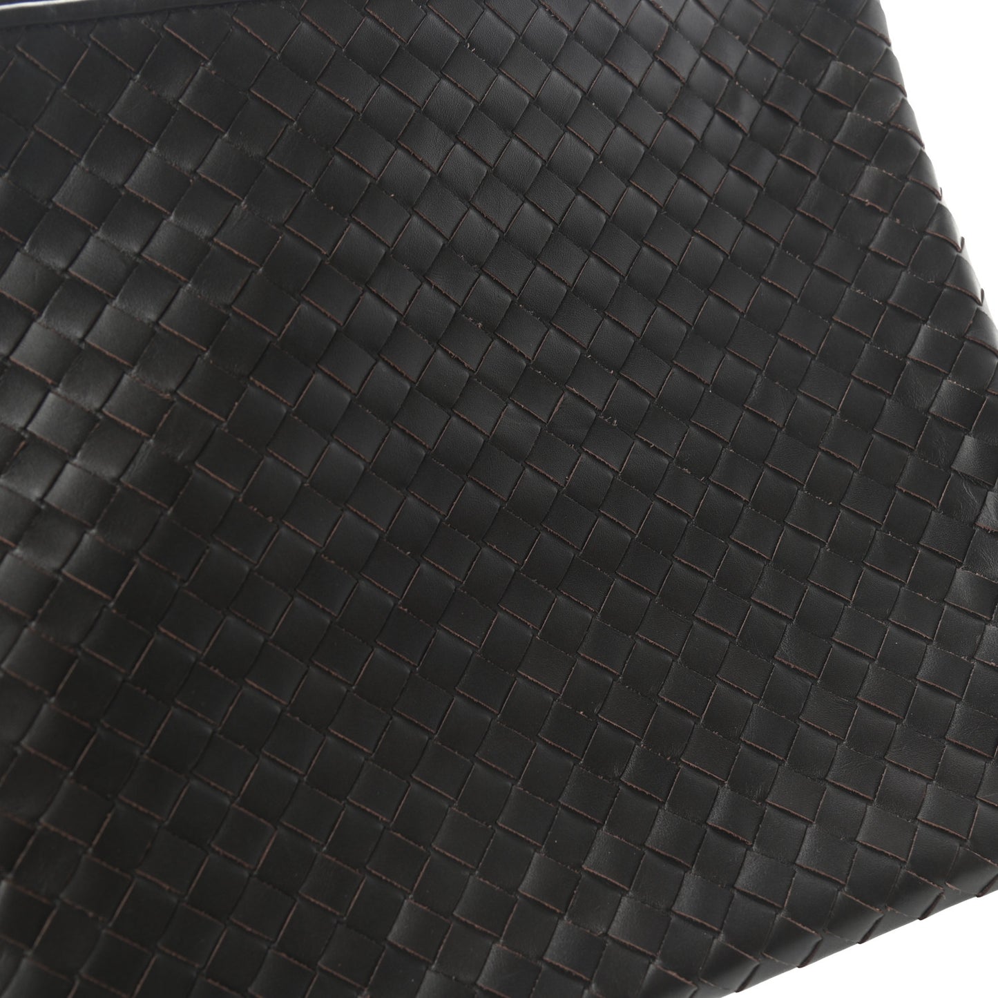Nappa Intrecciato Flat Zip Pouch Black