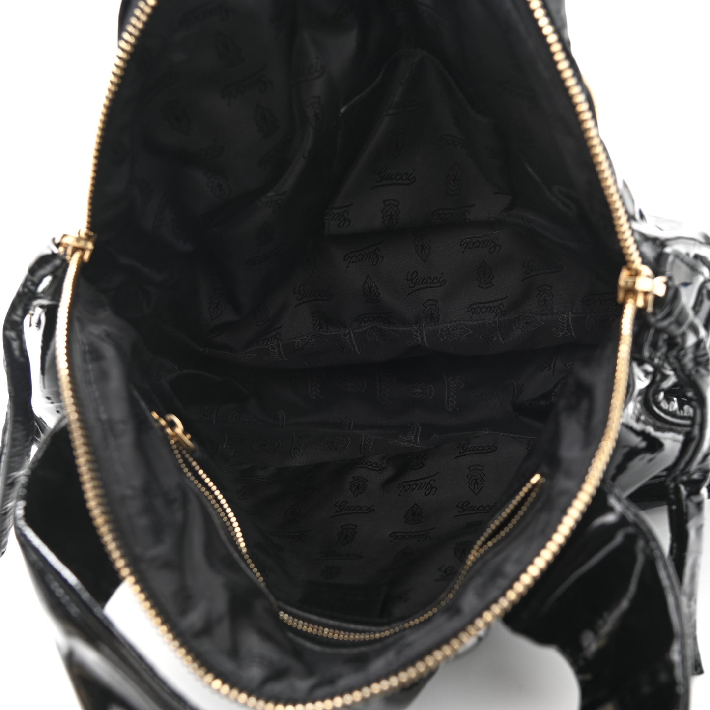 Patent Medium Hysteria Top Handle Bag Black