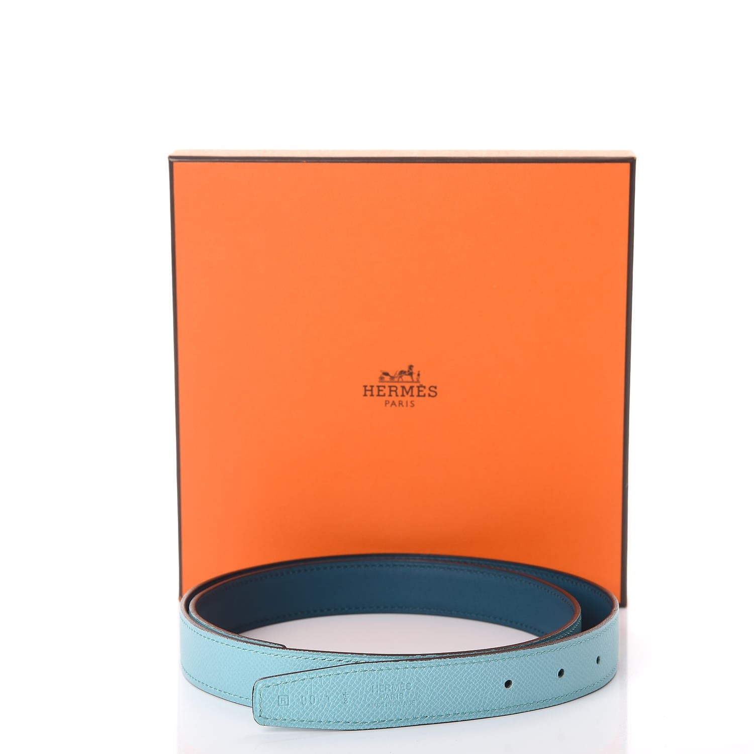 Hermes Epsom Swift 24mm Belt Strap 90 Colvert Bleu Atoll 6 of 6