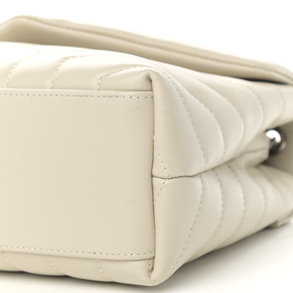 Saint Laurent Calfskin Y Quilted Monogram Small Loulou Chain Satchel Ivory 11 of 11