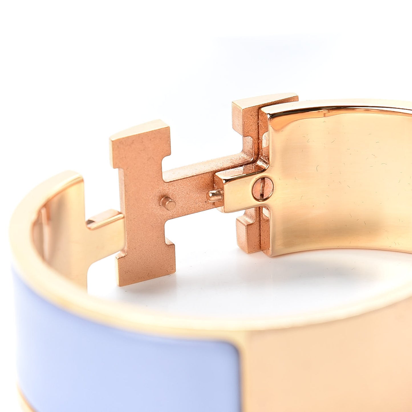 Enamel Wide Clic Clac H Bracelet GM Parme