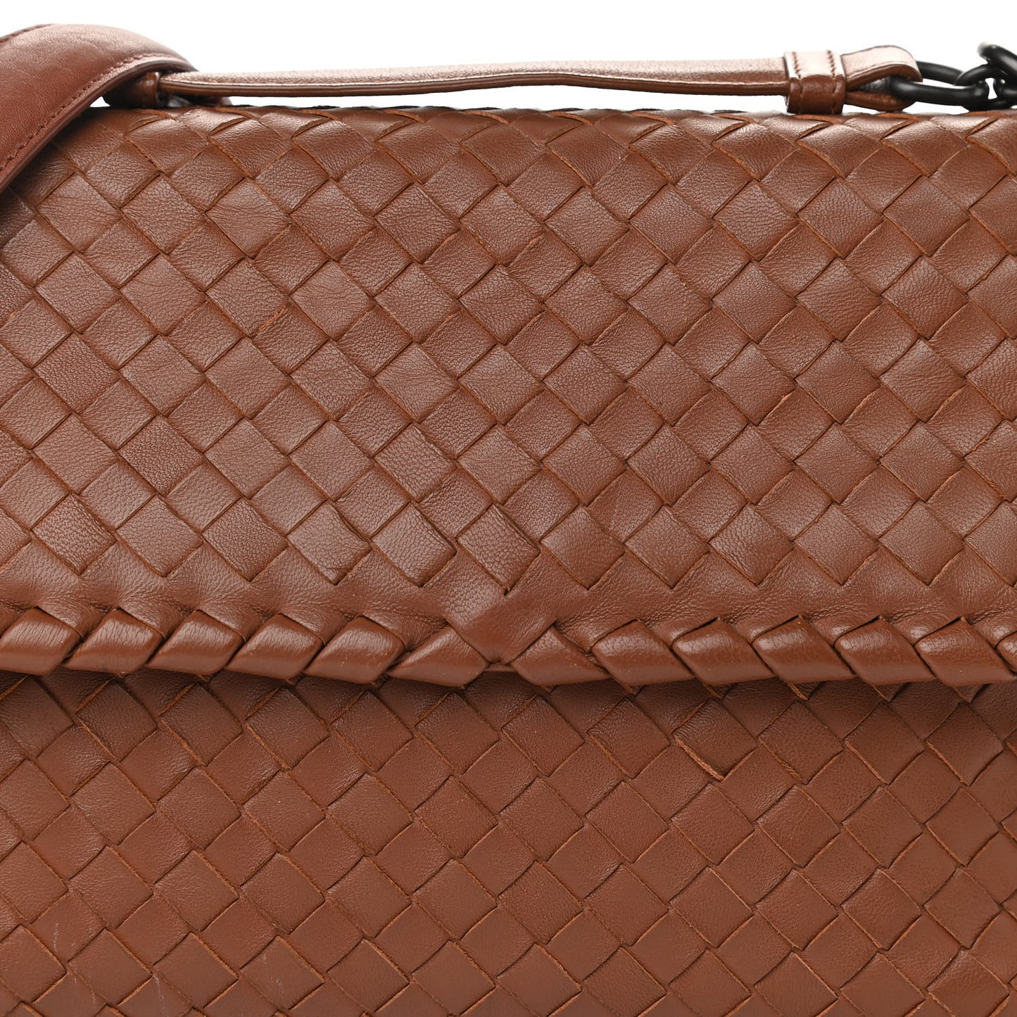 Nappa Intrecciato Olimpia Shoulder Bag Noce