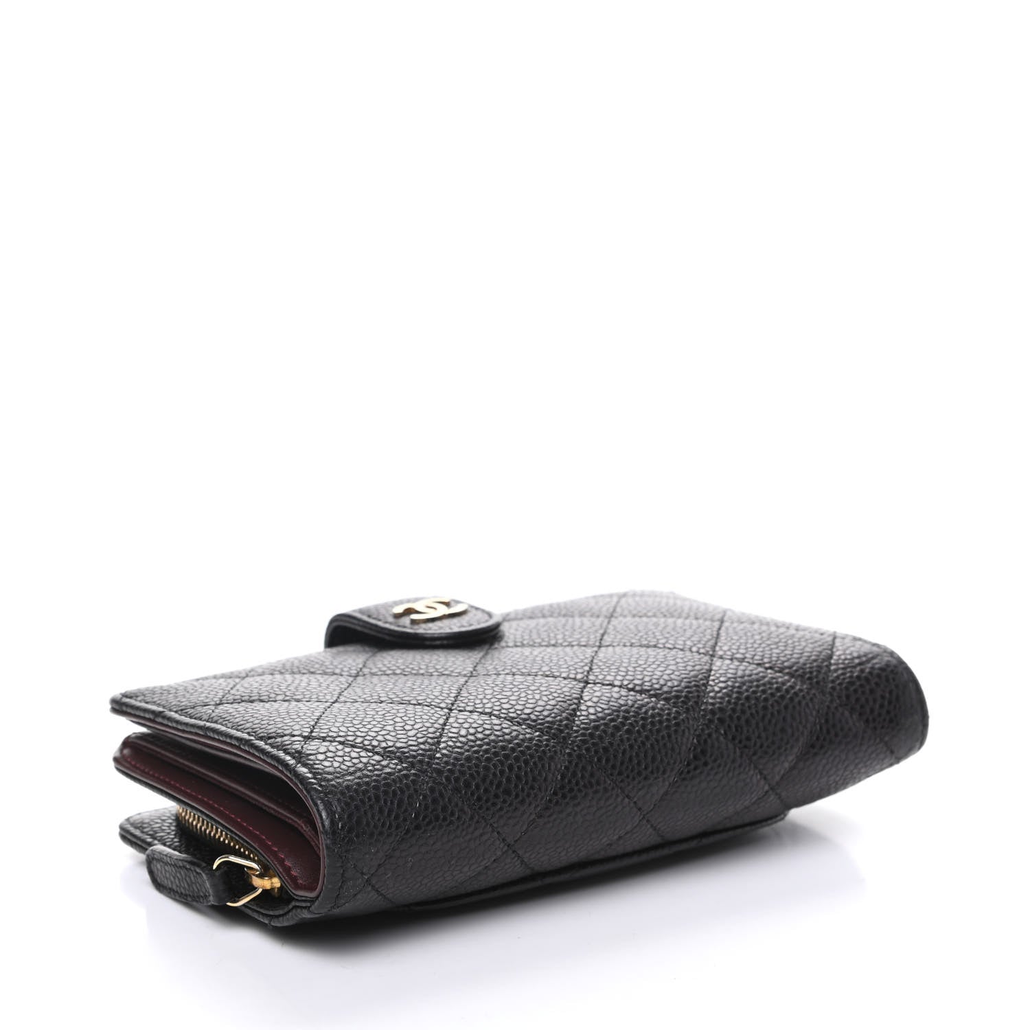 Chanel Caviar Quilted Zipped Pocket Wallet Black 4 of 10