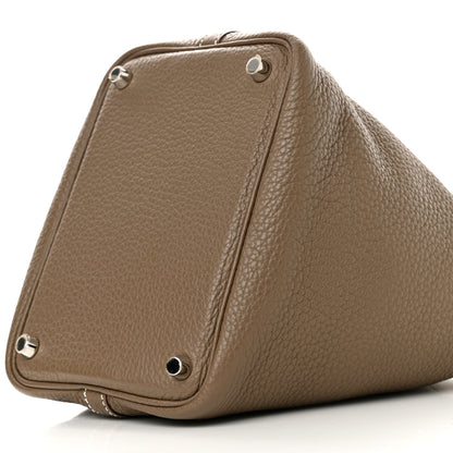 Hermes Taurillon Clemence Picotin Lock 18 PM Etoupe 10 of 12