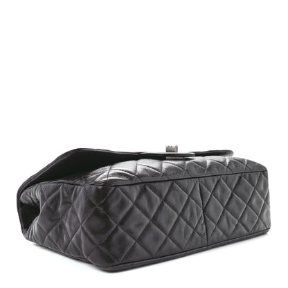 Chanel Washed Lambskin Quilted Jumbo Hybrid Reissue Flap Dark Brown 4 of 12
