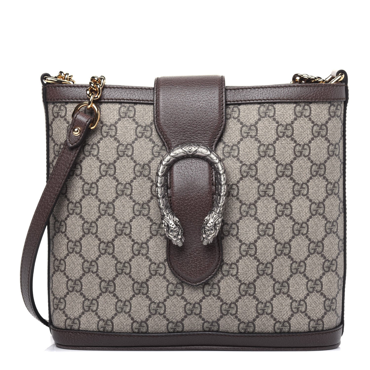 Gucci GG Supreme Monogram Medium Dionysus Bucket Bag Beige New Acero 1 of 15