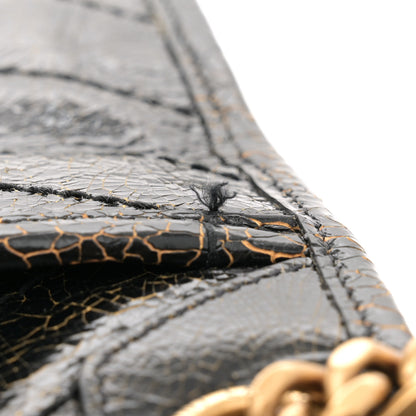 Saint Laurent Crinkled Calfskin Matelasse Monogram Medium Niki Chain Satchel Black Ocra 11 of 11
