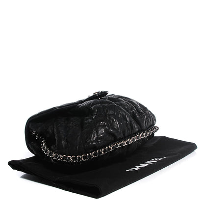 Chanel Washed Lambskin Quilted Medium Chain Around Messenger Black 4 of 8