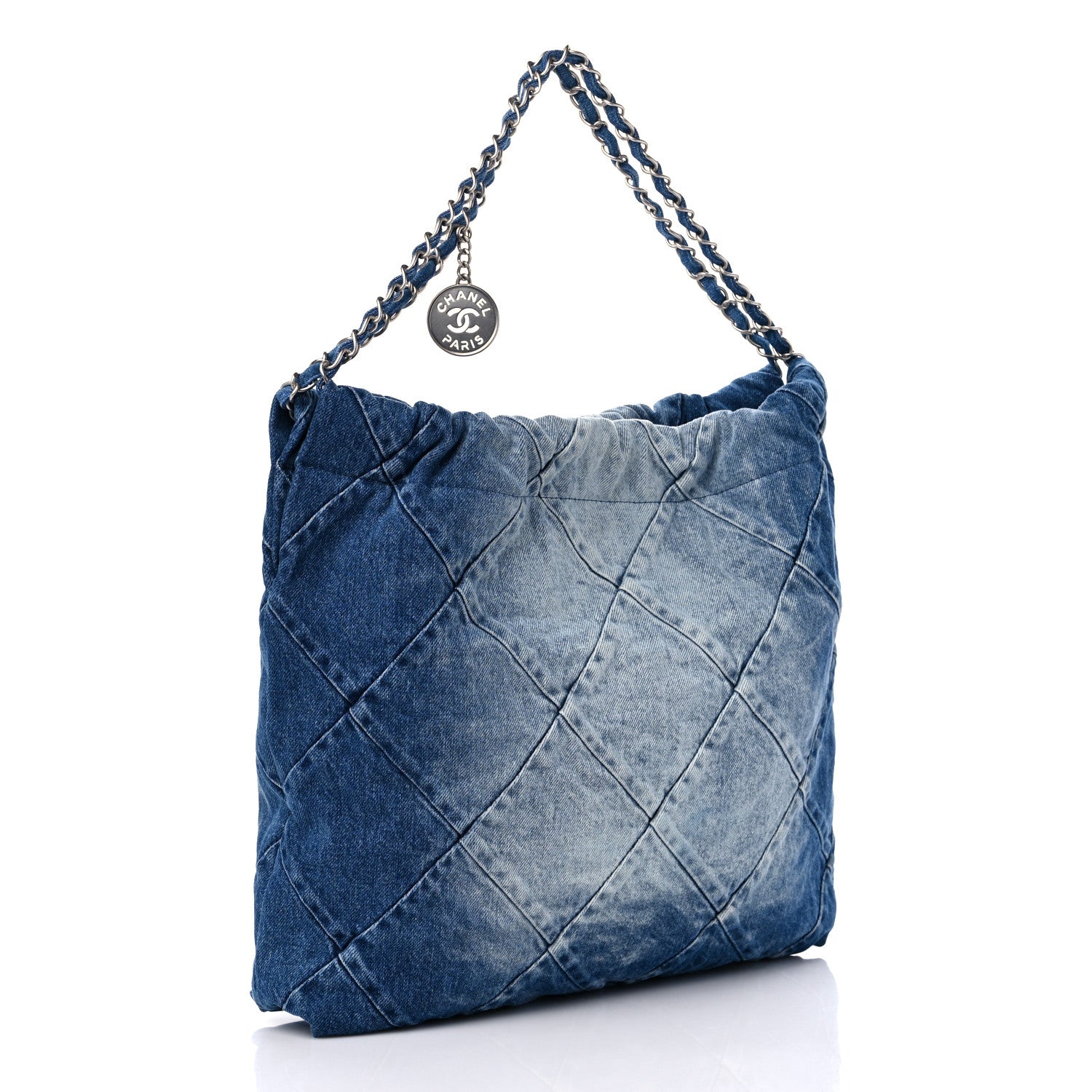 Chanel Denim Quilted Chanel 22 Blue 4 of 11