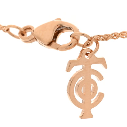 Tiffany 18K Rose Gold Diamond Mini Knot Key Pendant Necklace 5 of 6