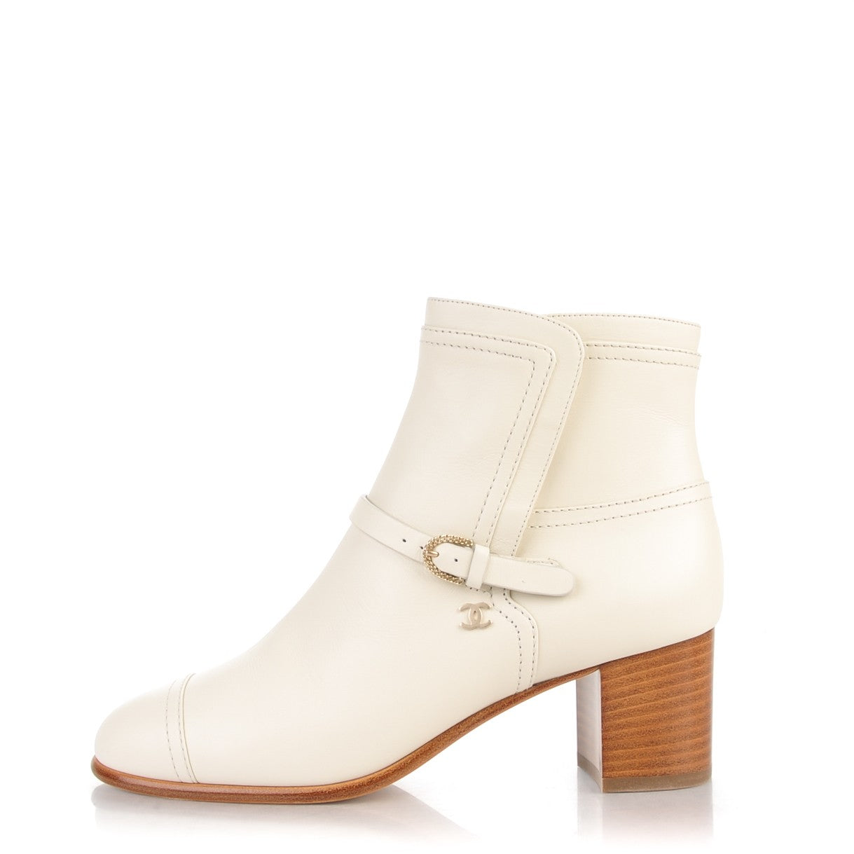 Calfskin Short Boots 36 White