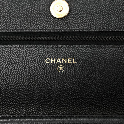 Chanel Caviar Quilted Wallet on Chain WOC Black 6 of 15