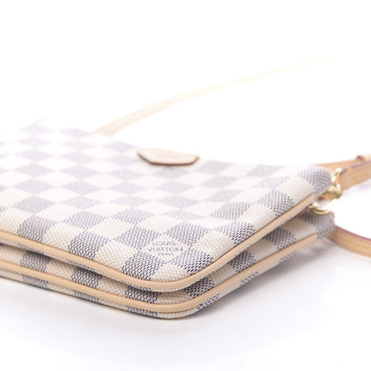Louis Vuitton Damier Azur Double Zip Pochette 10 of 11