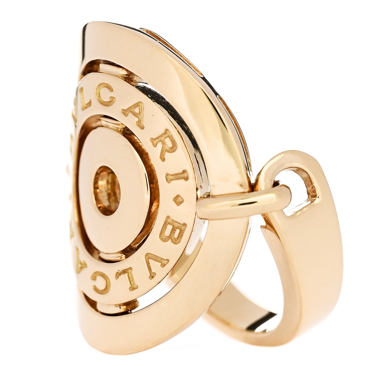 Bulgari 18K Yellow Gold Astrale Cerchi Ring 51 5.75 3 of 7