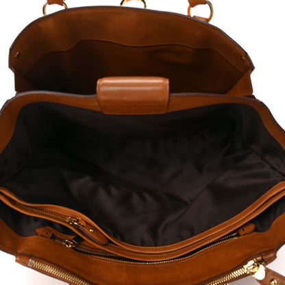 Salvatore Ferragamo Calfskin Gancini Shopping Tote Chestnut 5 of 8