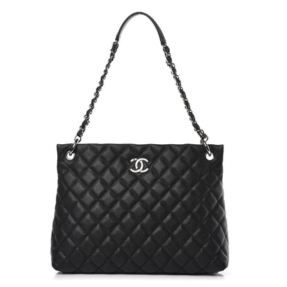 Chanel Caviar Quilted CC Shopping Tote Black 1 of 10