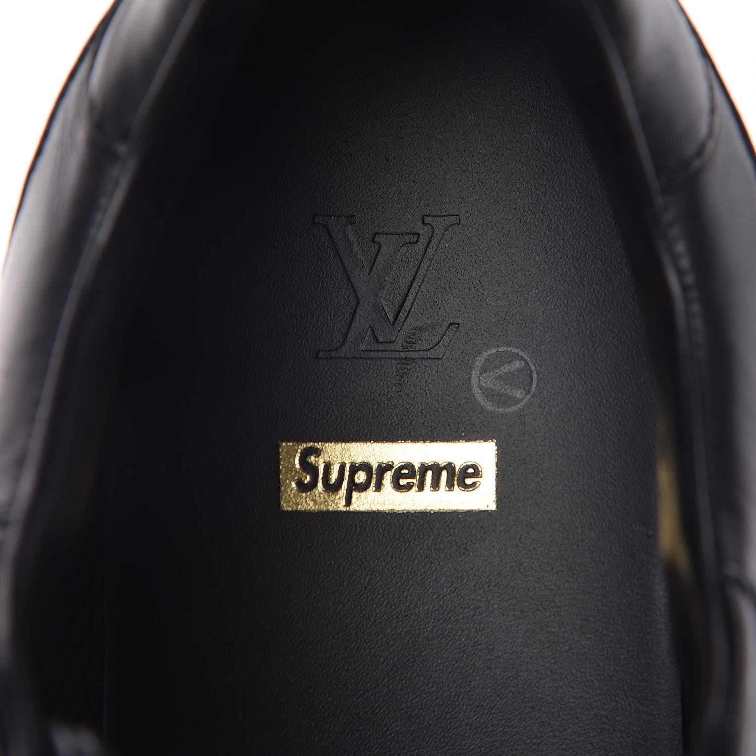 Louis Vuitton X SUPREME Calfskin Run Away Sneakers 7 Black 6 of 9