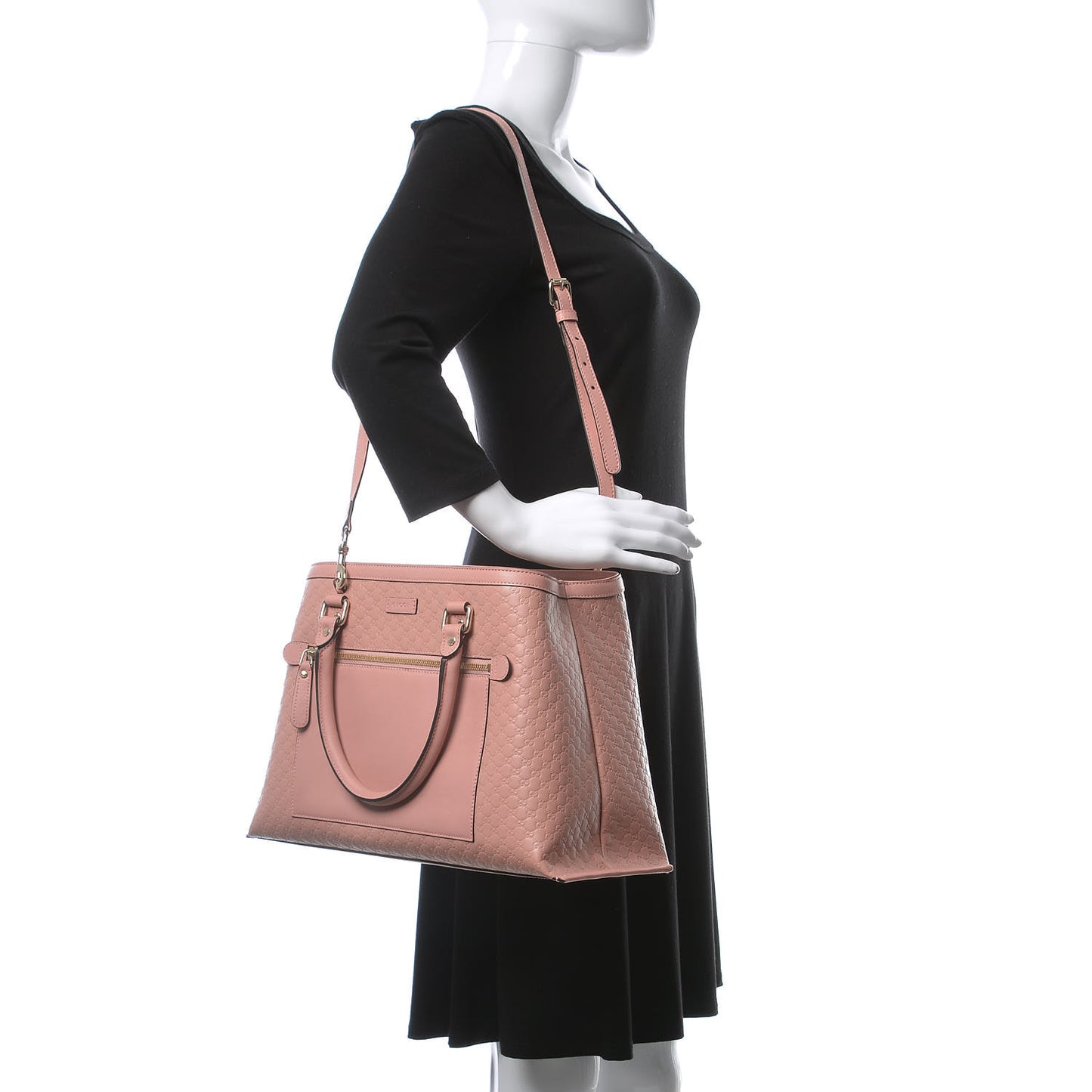 Soft Microguccissima Medium Tote Soft Pink
