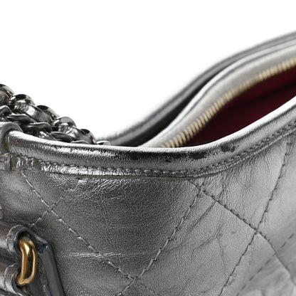 Chanel Metallic Aged Calfskin Quilted Medium Gabrielle Silver 12 of 13