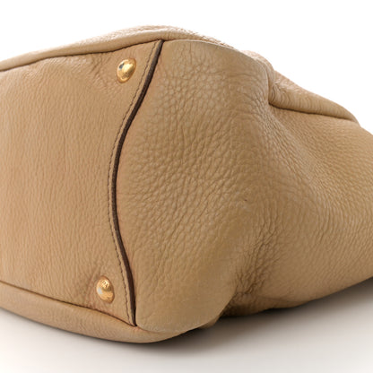 Prada Vitello Daino Side Pocket Hobo Noisette 9 of 17