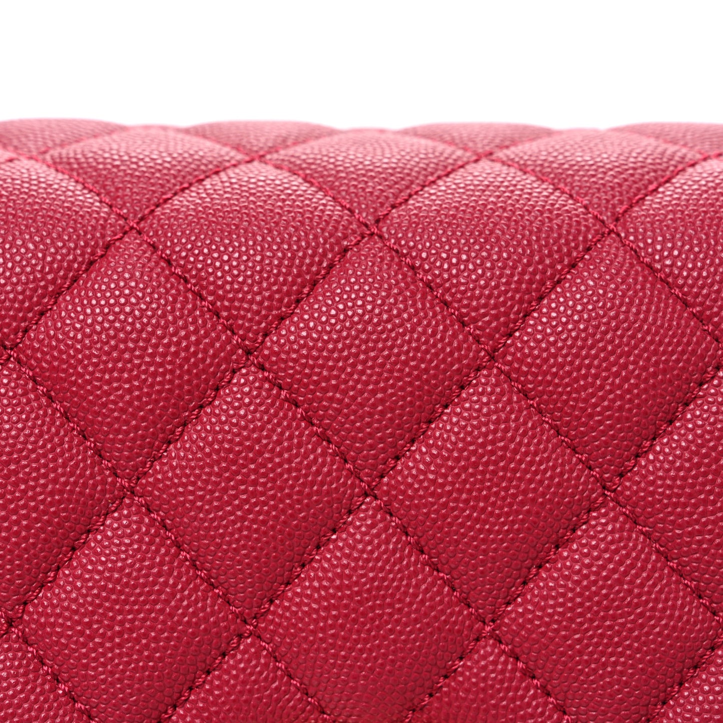 Caviar Quilted Small Coco Handle Flap Dark Pink