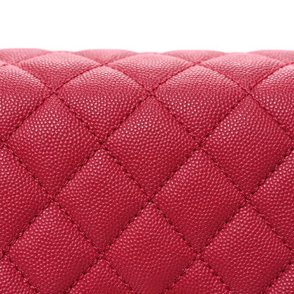 Chanel Caviar Quilted Small Coco Handle Flap Dark Pink 8 of 10