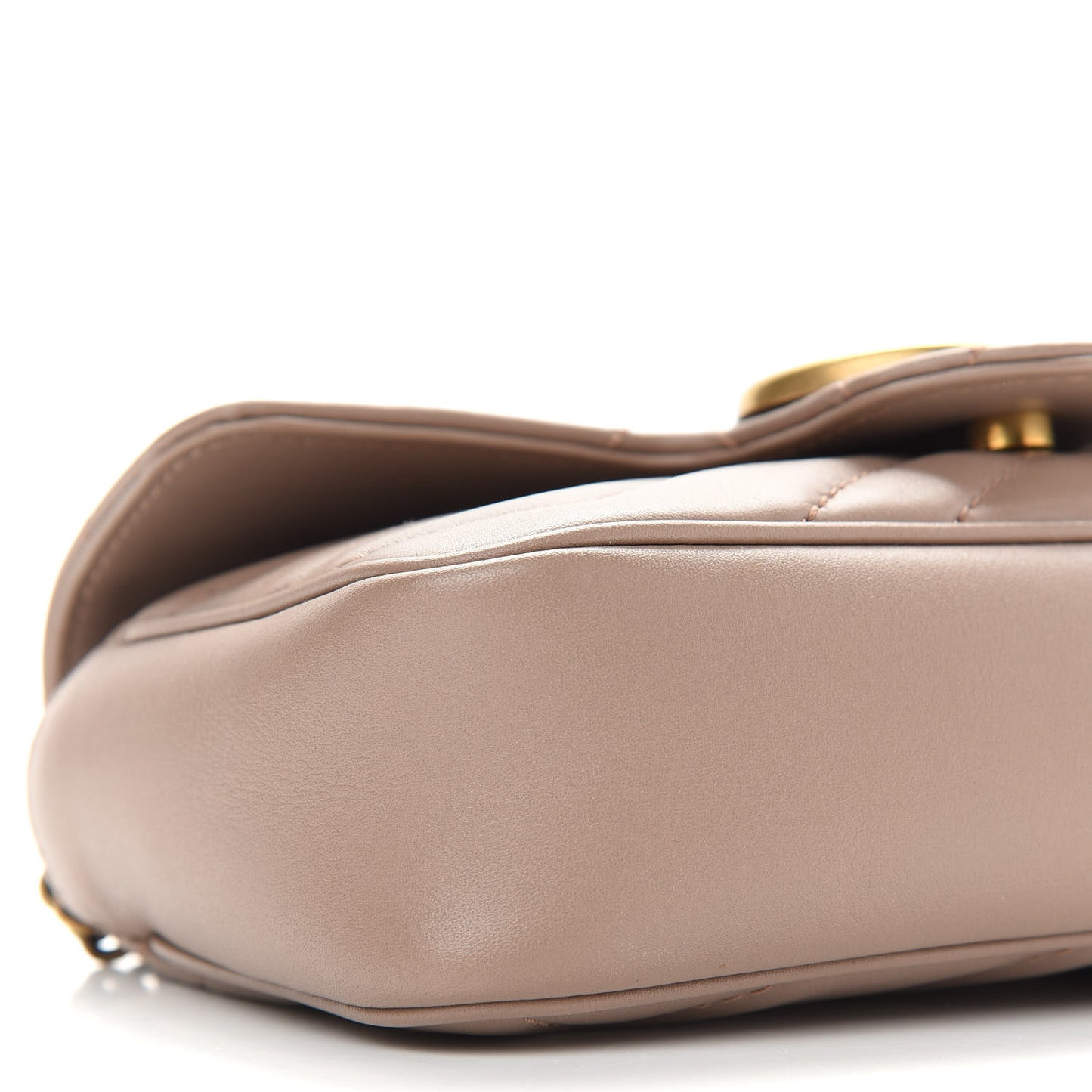 Calfskin Matelasse Super Mini GG Marmont Shoulder Bag Porcelain Rose