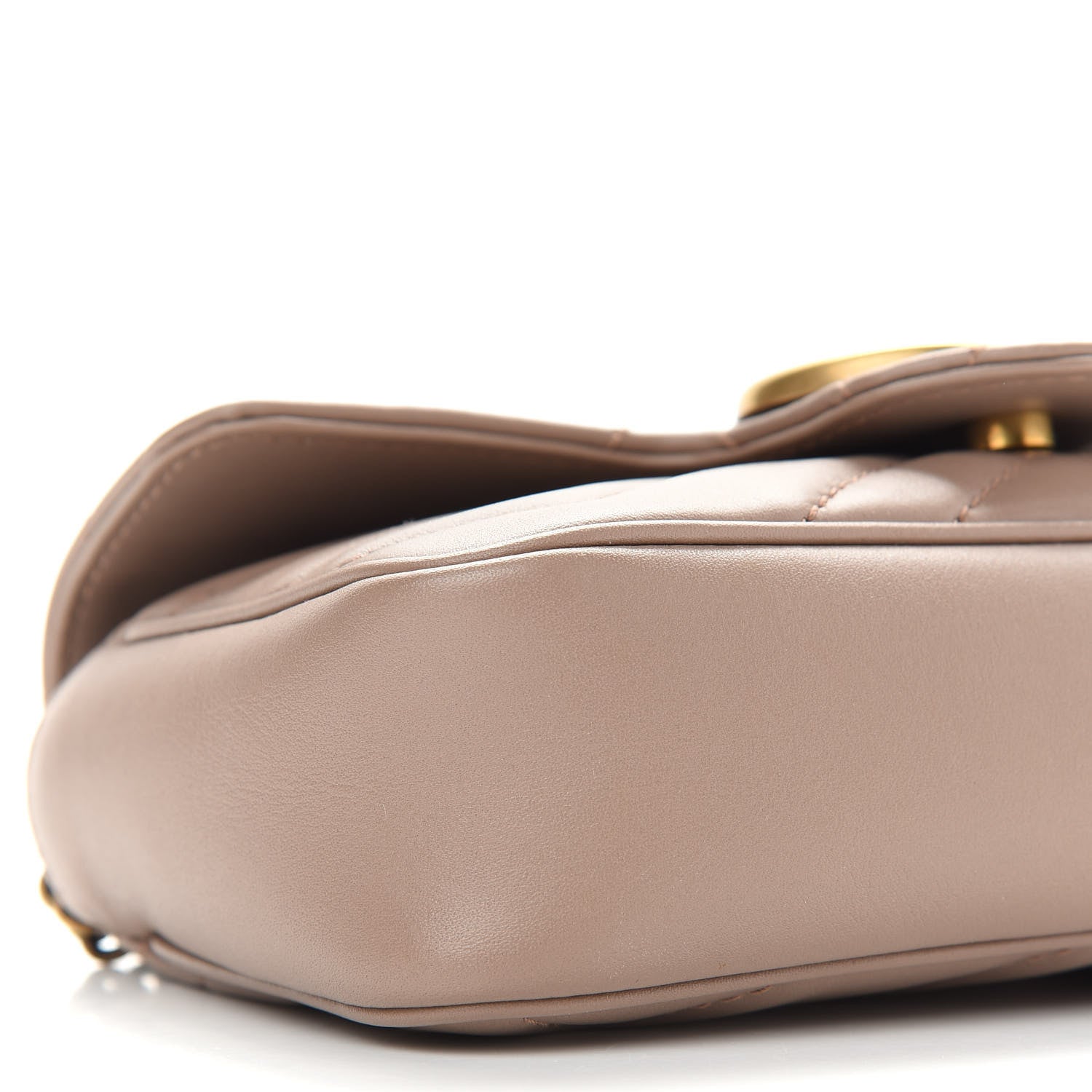Gucci Calfskin Matelasse Super Mini GG Marmont Shoulder Bag Porcelain Rose 8 of 9