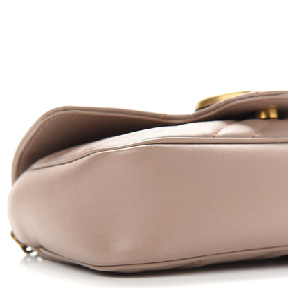 Gucci Calfskin Matelasse Super Mini GG Marmont Shoulder Bag Porcelain Rose 8 of 9