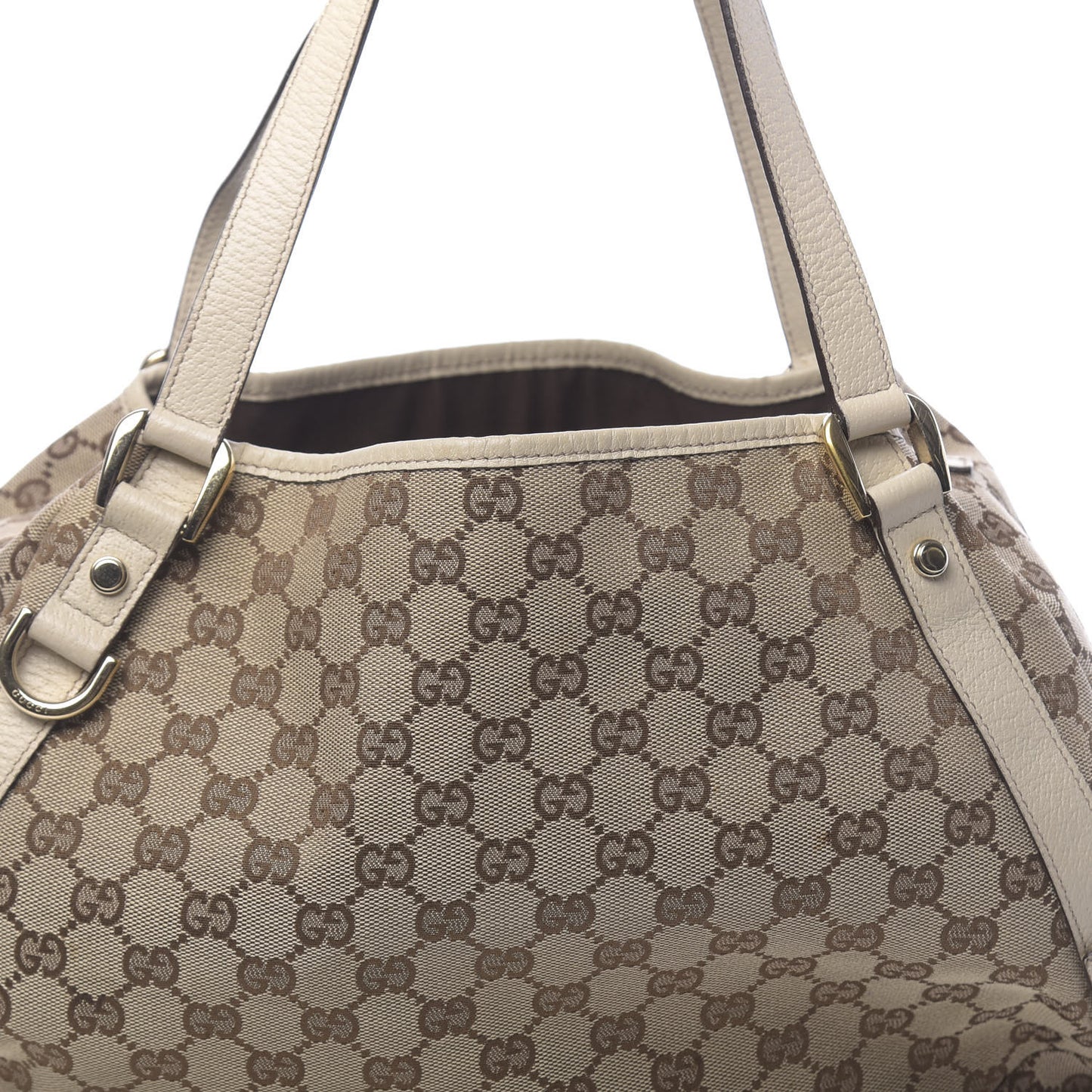 Monogram Medium Abbey Shoulder Bag Off White