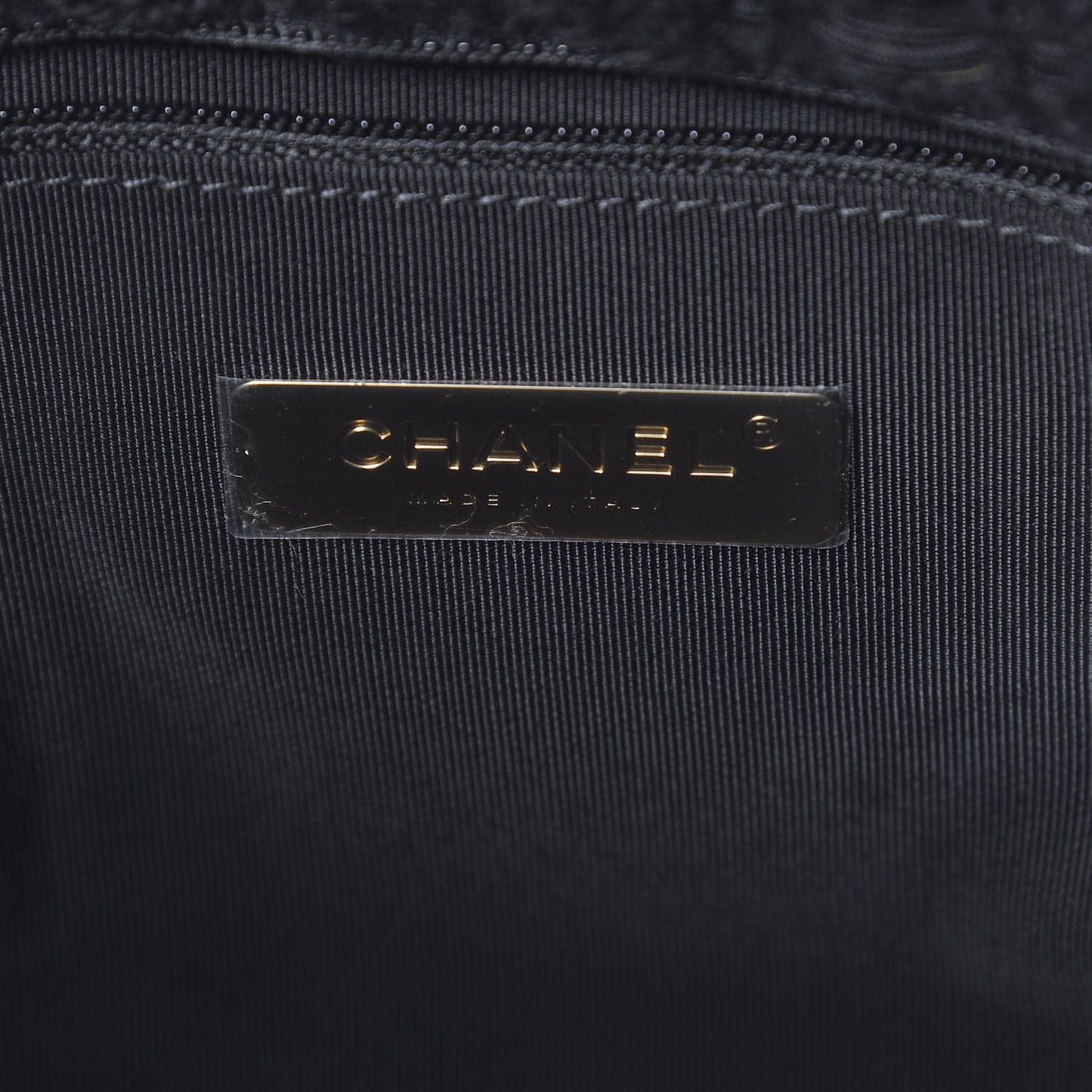 Tweed Quilted Medium 19 Flap Black Navy Gold