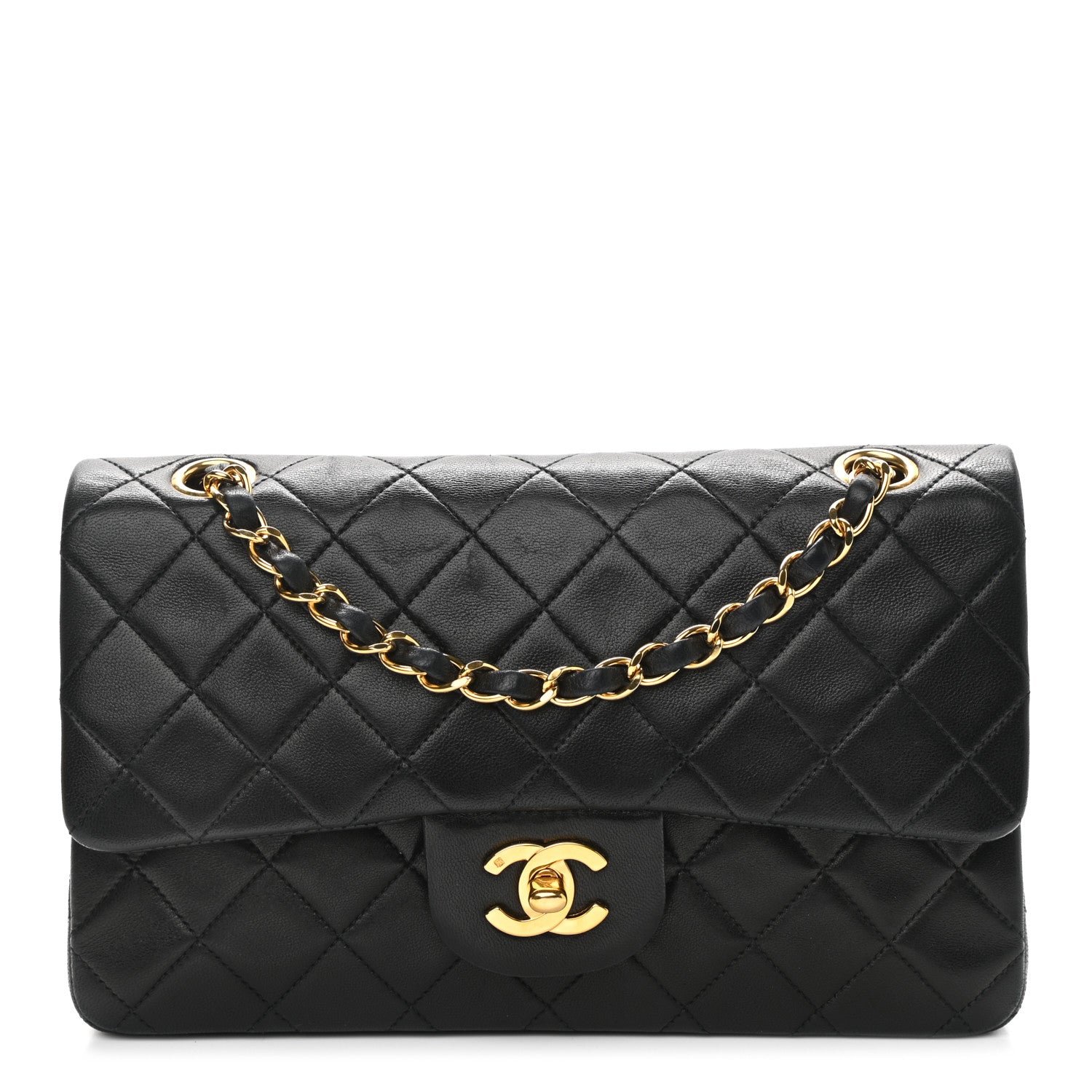 Chanel Lambskin Quilted Small Double Flap Black 1 of 12