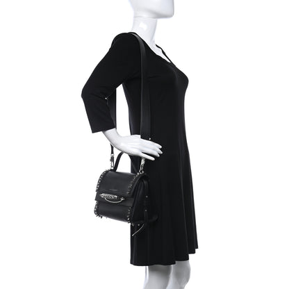 Alexander McQueen Calfskin Studded The Small Story Bag Black 2 of 8