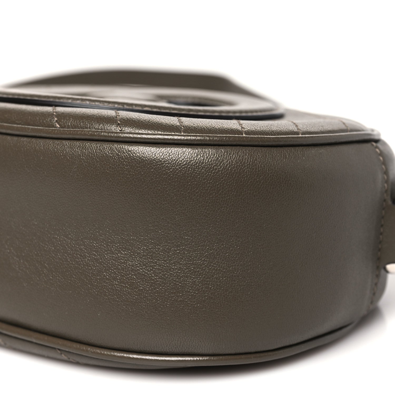 Gucci Sakai Be Green Calfskin Diagonal Stitched Mini Blondie Shoulder Bag Craclet Brown 10 of 10