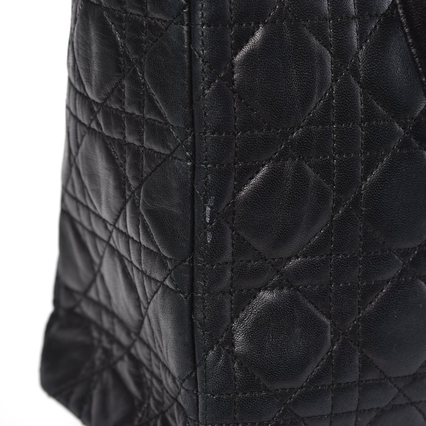 Lambskin Cannage Large Lady Dior Black