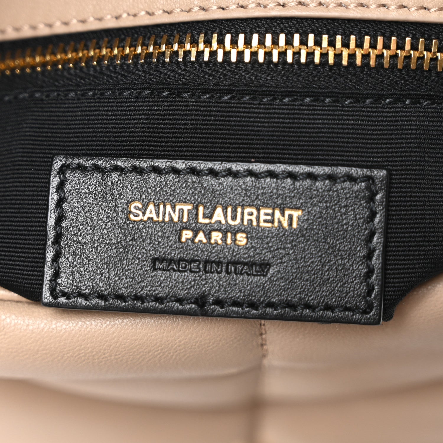 Saint Laurent Lambskin Quilted Small Loulou Puffer Monogram Chain Satchel Dark Beige 6 of 10