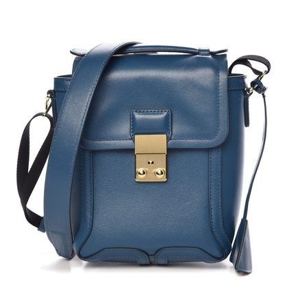 3.1 Phillip Lim 3.1 Embossed Grain Calfskin Pashli Camera Shoulder Bag Blue 1 of 8