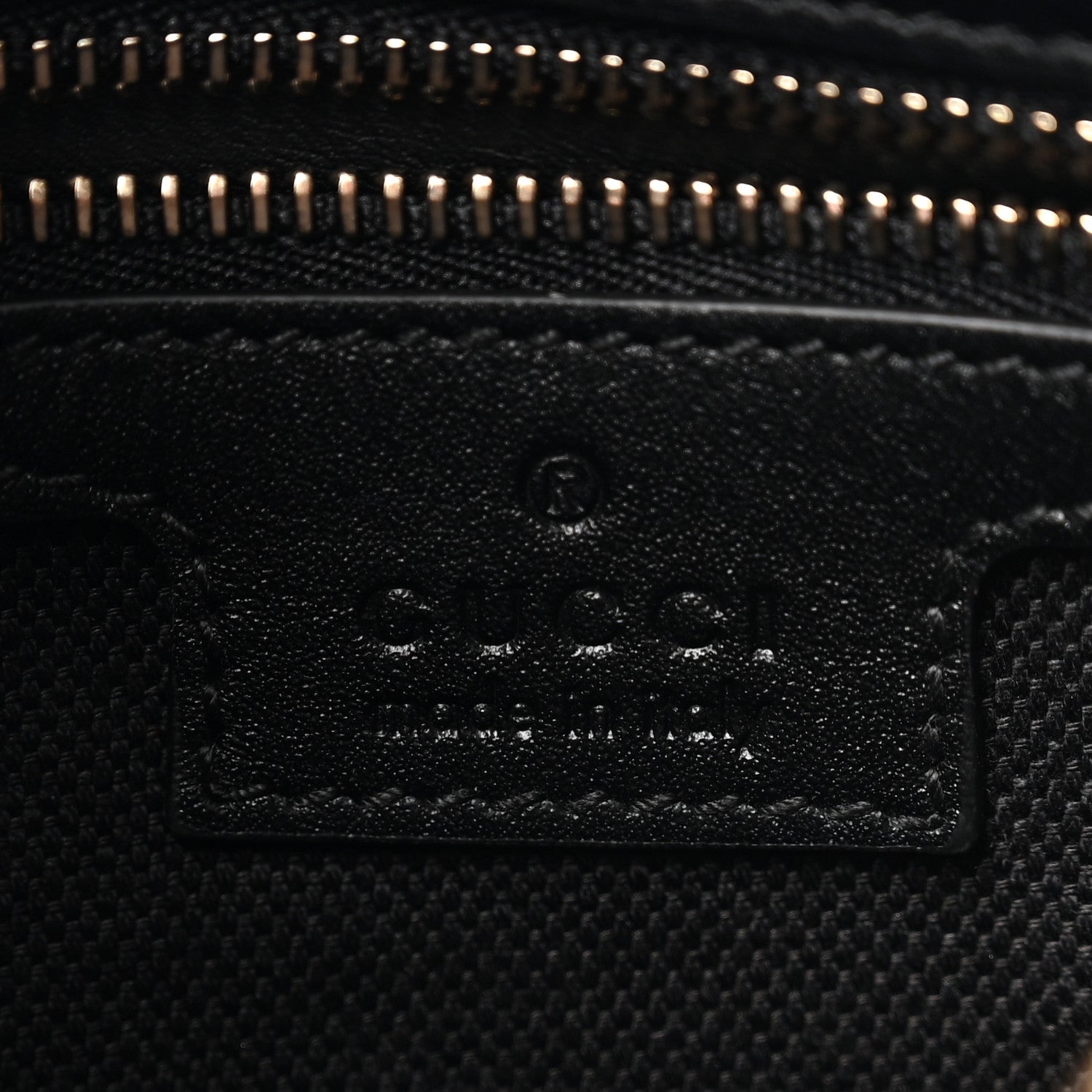 Gucci GG Calfskin Embossed Emblem Medium Half Moon Shoulder Bag Black 7 of 10